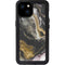 Gold Blush Marble Ink iPhone 15 Plus Waterproof Case